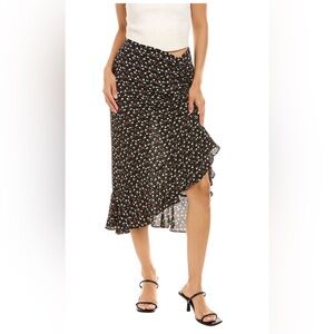 NWT Max Studio Ruffle (side drawstring) Midi Skirt with zipper closure on back.